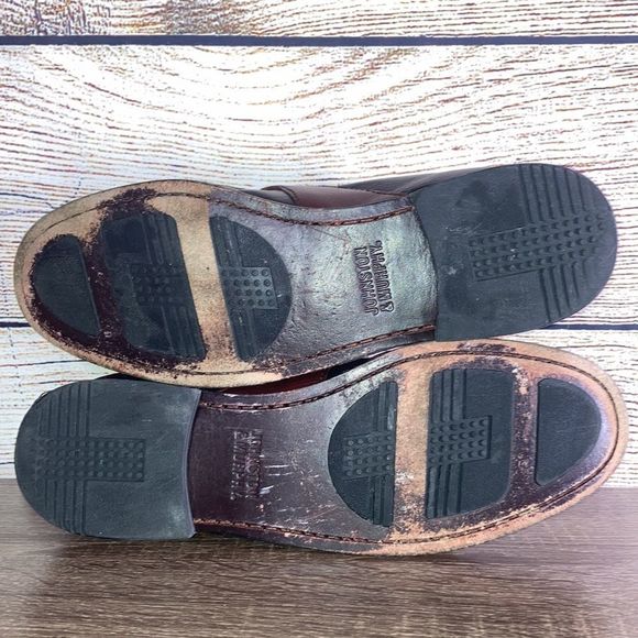 Mens Johnston & Murphy Aragon II Kiltie Tassel Black Smooth/Antique Mahogany 9.5 - Picture 7 of 11